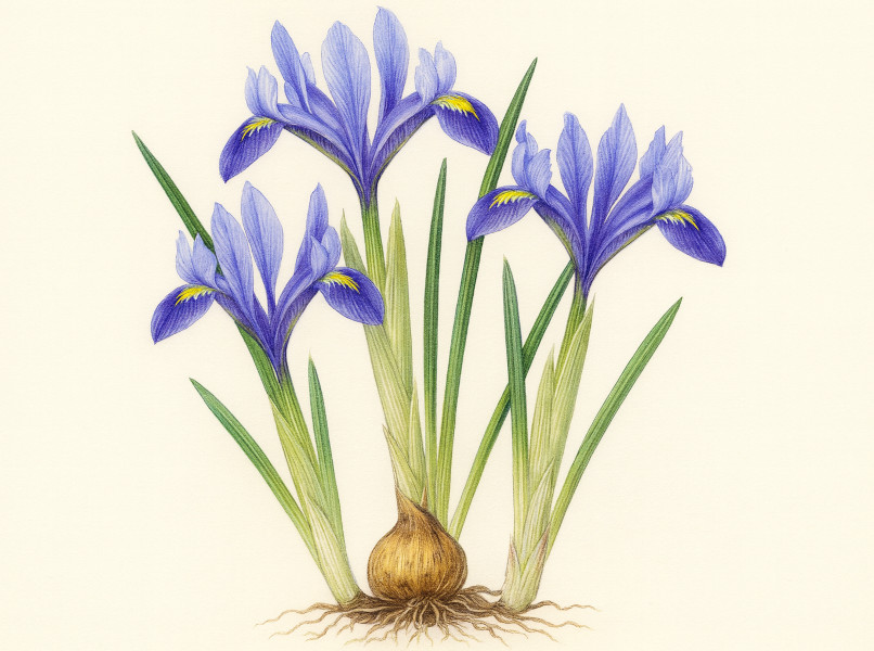 イリス・レティクラタ（Iris reticulata）