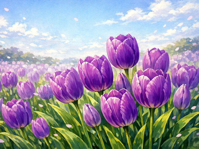  Purple Tulip 