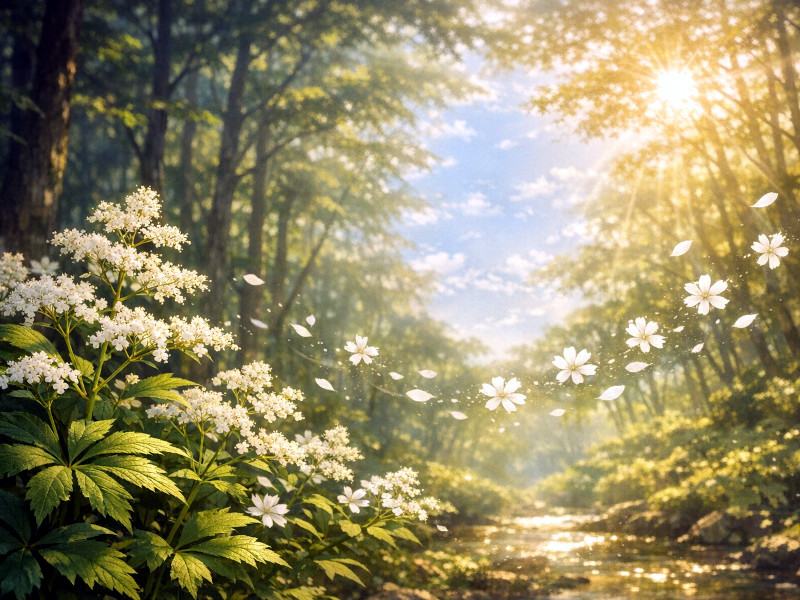 ヤグルマソウ（矢車草、学名：Rodgersia podophylla）