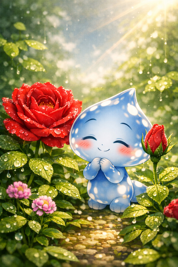 赤い薔薇と蕾