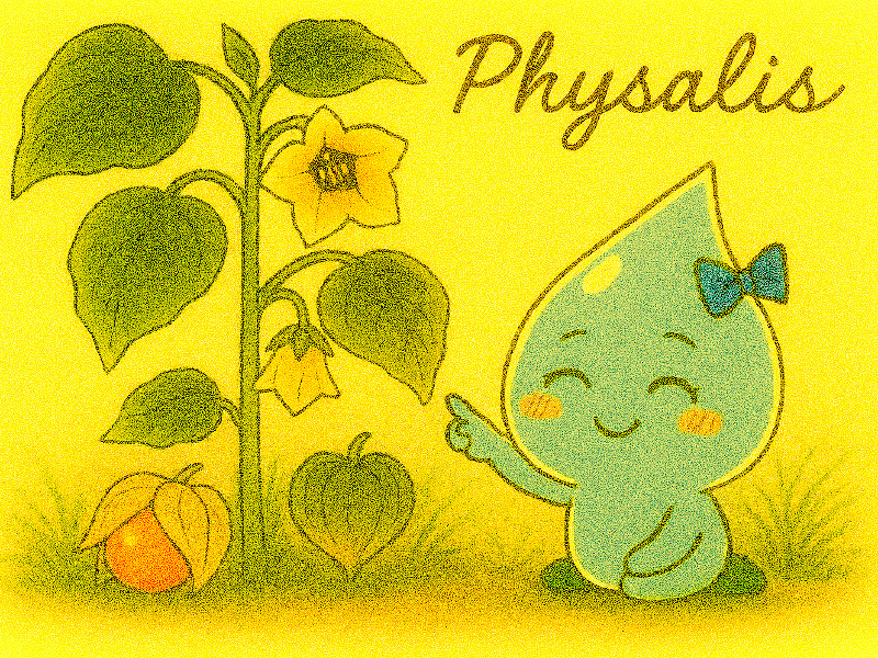 �q���n�t�E�����z�I�Y�L�i�L�t����_���A�w���FPhysalis angulata�j