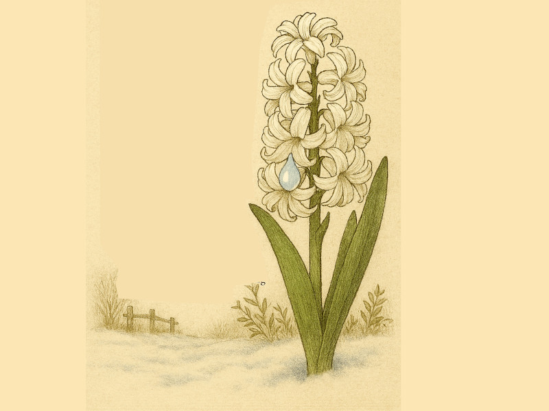 「白いヒヤシンスのしずく」、白いヒヤシンス