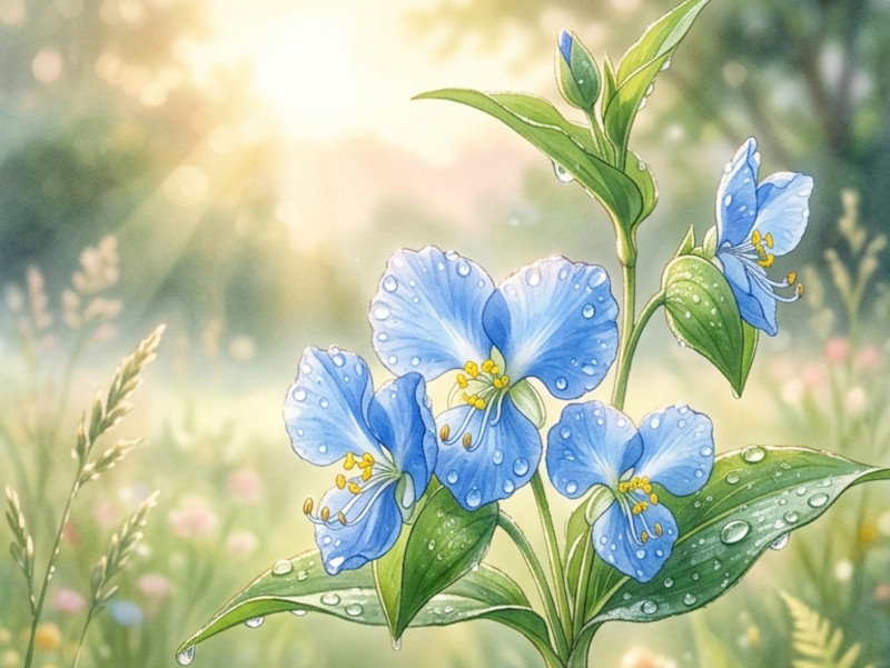 ツユクサ（露草、学名：Commelina communis）